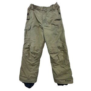 Black Dot Mens Water Resistant Nylon Cargo Snow Pants M Olive Tan